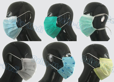 Color azul disponible no tejido de la mascarilla del gancho de 3 capas para el doctor/el paciente