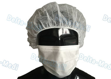 Casquillos quirúrgicos Bouffant disponibles blancos redondos/alta permeabilidad completamente elástico del aire