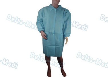 El vestido protector disponible no tejido del visitante de SMS de la ropa con el cuello de punto/gira el collar abajo