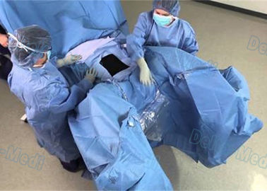 La laparoscopia quirúrgica cubre, paciente disponible estéril cubre con color del azul de ETO