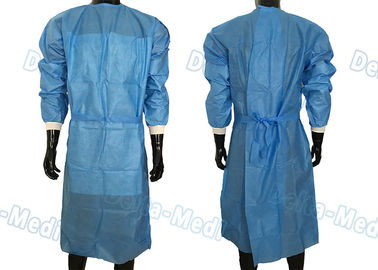 Vestido quirúrgico disponible no tejido 40 simples de SBPP - 60gsm con la correa de cintura delantera
