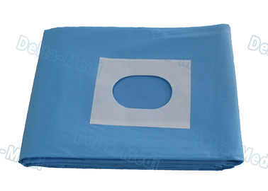 Quirúrgico disponible azul estéril de SMS cubre utilidad cubre con el agujero/la cinta adhesiva ranurados
