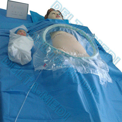 40g reforzado absorbente - el SP 60g/SMS/C-sección de SMMS/de SMMMS quirúrgica cubre para la sección cesariana con la colección