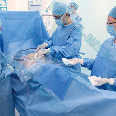 El paquete quirúrgico estéril reforzado absorbente/entrega de la entrega de SP/SMS/SMMS/SMMMS cubre con el bolso de colección