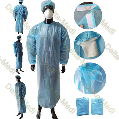 Vestido quirúrgico disponible PE cubierto PP estéril 20g del EN 13795 a 60g