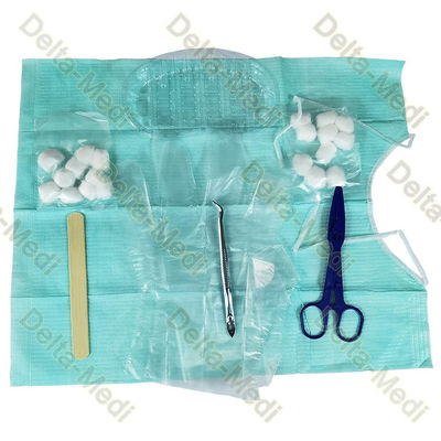 Depresor de lengua oral de la bola de algodón de los guantes del babero de Kit Disposable Surgical Kits With del cuidado