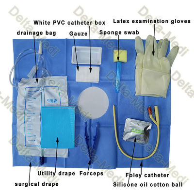Caja uretral del catéter del catéter de Kit With Drainage Bag Foley del catéter de la clínica
