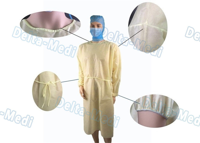 El aislamiento disponible amarillo claro de los PP viste la ropa protectora de la cirugía