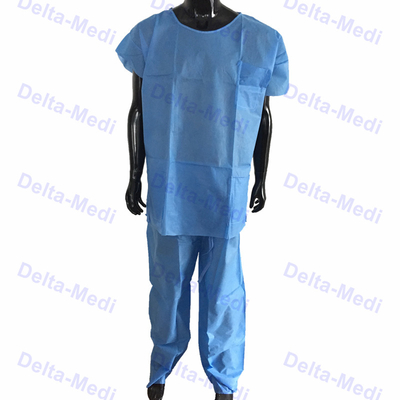 Manga corta no estéril no tejida protectora de la seguridad paciente disponible del vestido