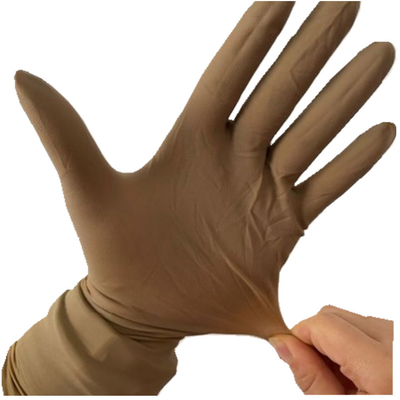 Guantes ortopédicos del látex de caucho natural quirúrgico ortopédico estéril de los guantes del color de Brown