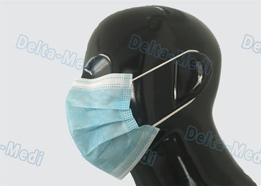 Color azul disponible no tejido de la mascarilla del gancho de 3 capas para el doctor/el paciente