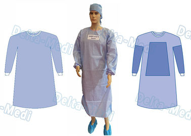 Pulpa de madera estándar disponible Spunlace del vestido quirúrgico del alto rendimiento con 4 correas de cintura