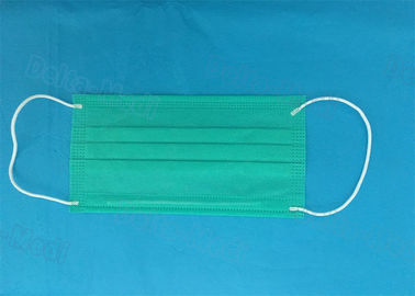 Mascarilla disponible médica estéril verde Eco no tejido el 17.5x9.5cm amistoso