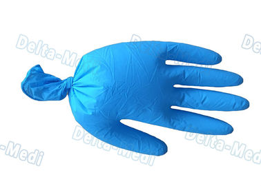 Guantes médicos disponibles inofensivos, guantes azules del examen del vinilo del color con la buena sensación