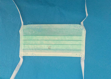 Verde mascarilla no tejida de 3 capas, mascarillas médicas disponibles estéril