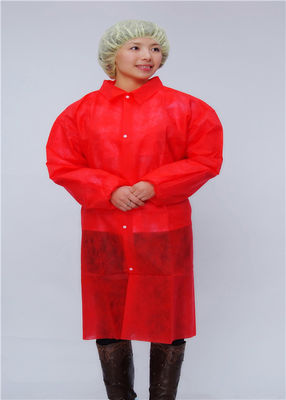 Vestido protector disponible microporoso rojo del cuello el 106cm de la camisa