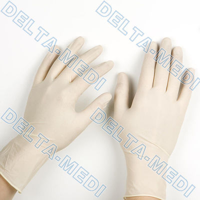 L finger del tamaño texturizó los guantes del examen del látex para el laboratorio