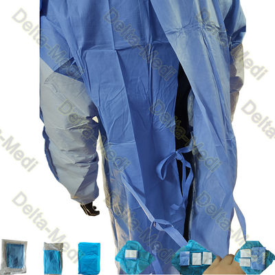 45g SMS reforzó el vestido médico disponible del aislamiento con la toalla y el abrigo de mano