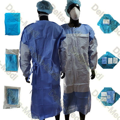 45g SMS reforzó los vestidos médicos disponibles con la toalla y el abrigo de mano