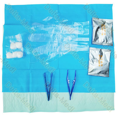 La utilidad perineal estéril disponible de los guantes de Kit With Underpad Cotton Ball del cuidado cubre