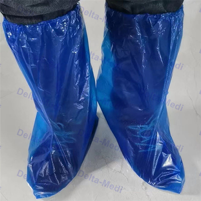 El zapato quirúrgico disponible del CPE cubre la cubierta impermeable plástica de la bota del resbalón anti del PE