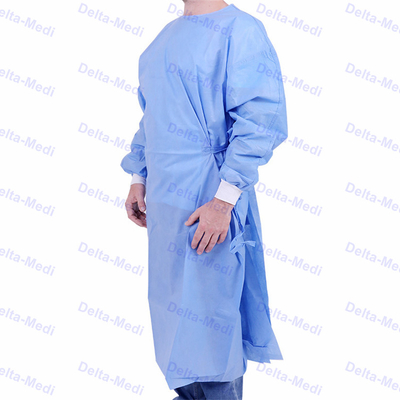 Puño disponible del punto del traje del hospital de la prenda impermeable del vestido quirúrgico del visitante anti del virus