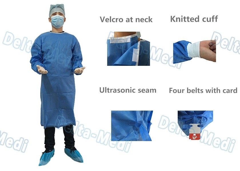 Vestido quirúrgico disponible de SMMS, sangre flúida impermeable con las toallas de mano para la cirugía