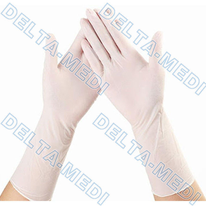 L finger del tamaño texturizó los guantes del examen del látex para el laboratorio